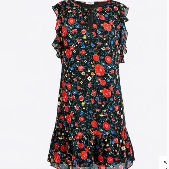 J.Crew Floral Flutter Sleeve Dress - Picture 3 of 8
